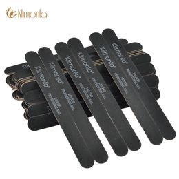 Nail Files 50Pcs/lot 100/180/240/320 Nail File Professional Portable Manicure Pedicure All UV Gel Straight Black Pilniczek Do Paznokci Disp 230725