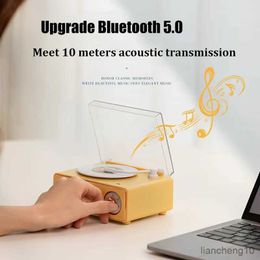 Portable Speakers Luxury Retro Bluetooth Speaker Classical Stereo Music Player Vintage Wireless Speaker with Alarm Clock Rechargeable R230725