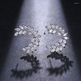 Stud Earrings Bettyue Luxury Earings For Women Fashion Olive Shape Cubic Zircon Branch Crystal Wedding Birthday Gift