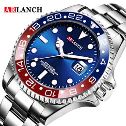 Wristwatches ARLANCH Sell Men Quatrz Watch Sport Mens Watches Top Brand Luxury Waterproof Full Steel Quartz Clock Relogio Masculino 230724