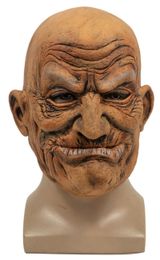 Old Man Face Cap Halloween Party Latex Imitation Human Bald Mask