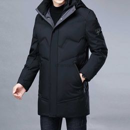 Women's Down Parkas 2021 Top Grade Winter Brand Casual Fashion Long Parka 90% White Duck Down Coat Men Windbreaker Jacket With Hooded Mens Clothes HKD230725