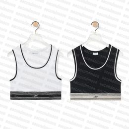 Women Knits Top Designer Sport Crop Tops Knitted Tank Tops Sleeveless Breathable Cropped Tee Yoga T Shirt