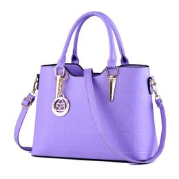 Handbags Purses Women Totes Bag Crocodile Pattern PU Leather Woman Crossbody Shoulder Bags Purple 12