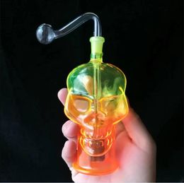 Glass Pipes Smoking blown hookah Manufacture Hand-blown bongs Painted Skeleton Pot