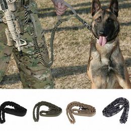 Army Tactical Dog Leash Nylon Bungee Leashes Pet Military Lead Belt Training Running Leash For Medium Large Dogs German Shepherd L230620