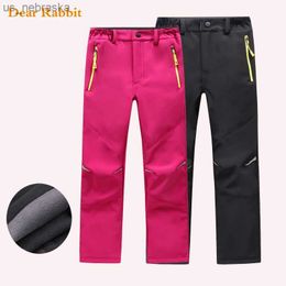 NEW Autumn spring Children Warm girls leggings Trousers Kids Boy 10 12 years Winter windproof waterproof Sport Pants sweatpants L230518