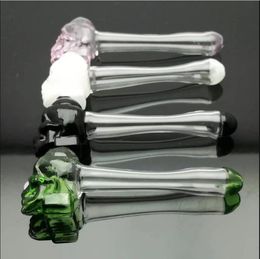 Glass Pipes Smoking blown hookah Manufacture Hand-blown bongs Colored Skull Pipe