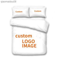 Customized Design Photo Duvet Cover Set Boys Adults Kids Gift Custom DIY Bedding Set Queen King Size Personalized Bet Set L230704