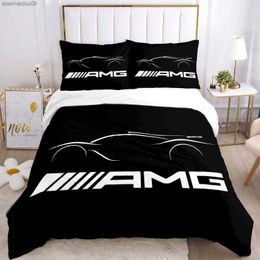 Fashion A-AMG Bedding Set Duvet Cover case Science Comforter Bedding Set Twin Full Queen King Size Bedding Sets L230704