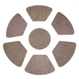 Table Mats Round Placemats For Wedge Kitchen Place With 1 Piece Heat Insulation Stain-Resistant Woven