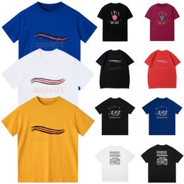 Fashion Brand Mens Designer T Shirt Printing Letter Pattern Short Sleeve Casual Loose Womens T-Shirt High Street Couple Clothing Top Asian Size M-2XL