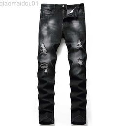 Men's Jeans Mens Jeans Denim men Hole Ruined Plus Size Casual European And American Ripped Pants Trend 230706 L230725