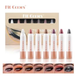 Eye Shadow Make up set shiny eye shadow pencil 7 pcs high pigment shimmer lipstick Multifunctional cosmetic 230724