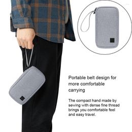 Storage Bags Digital Bag Handle Large Capacity Lightweight Carrying Case Resistant Carry Packet Cables Power Bank Grey