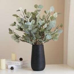 Decorative Flowers Artificial Eucalyptus Leaf Fake Leaves Branches Plants Cake Table Home Decor Party Wedding DIY Wreath