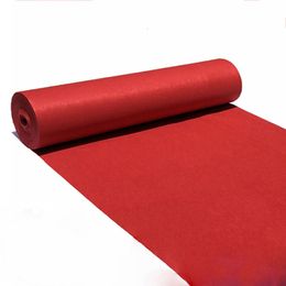 Carpet Corridor Floor Wedding Hall Large Polyester Carpet Red Carpet Po Booth Wedding Party Event Rugs 230724
