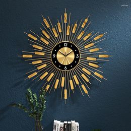 Wall Clocks Silent Clock Big Size Modern Industrial Kids Gold Metal Luxury Large Room Relogio De Mesa Watch Home