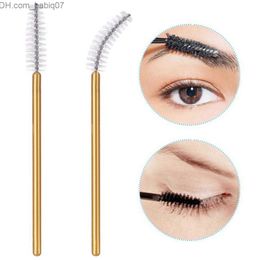 Makeup Brushes 300 Makeup brush eye black sticks Disposable eye black stickers for mascara extension cosmetic brush tools with gold/white Z230725