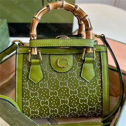 Designer Bamboo Tote Top Handle Women Handbags Crossbody Shoulder Bag Diana Fully-jewelled Tote G Shopper Handbag Lady Purse