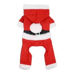 Dog Apparel Christmas Winter Costume Santa Jumpsuit Party Clothes For Puppy Cat Yorkshire Chihuahua Clothing Pet Products Accessories