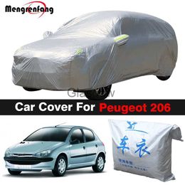 Car Sunshade Outdoor Car Cover AntiUV Shade Rain Snow Dust Resistant Auto Cover For Peugeot 206 Sedan Hatchback Coupe Cabriolet SW x0725