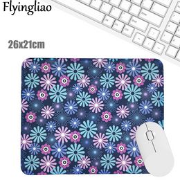 Purple snowflake Flowers Creative Office Keyboard Pad Kawaii Laptop Mouse Mat Anti Slip Desk Mats Custom Desk Pad
