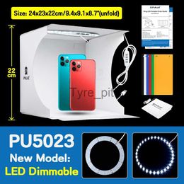 Flash Diffusers 24*23*22cm Mini LED Ring Light box Lightbox Photo Studio Box Photography Light Studio Shooting Tent Box Kit 6 Color Backdrops x0724 x0724
