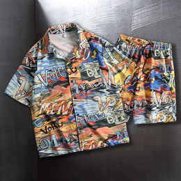 Mens Tracksuits Floral Shirts Men Summer Clothes Beach Wear Hawaiian Set Clothing Vocation Holiday 230724