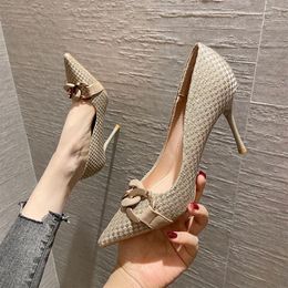 Dress Shoes Pointed High Heels Spring And Autumn Light Mouth Temperament Public Work Thin Solid Color Career Single