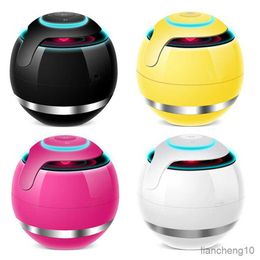 Portable Speakers Magic Bluetooth Colour LED Music Speakers Light Subwoofer Mini Round Hi-Fi Portable Speakers Support FM AUX for Boy R230725