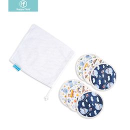 Breast Pads HappyFlute Bamboo Breast Pad Nursing Pads For Mum Waterproof Washable Feeding Pad Bamboo Reusable Breast Pads with Laundry Bag 230724