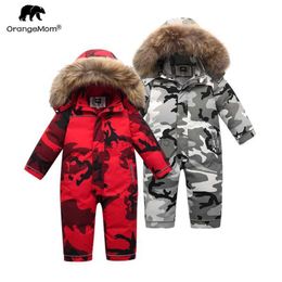 Down Coat Brand Orangemom Official Store Children's Clothing winter 90% down jacket for girls boys snow wear baby kids coats jumpsuit HKD230725
