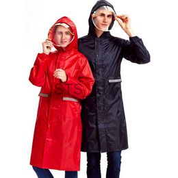 Raincoats New Double Brim Raincoat Women/Men Zipper Hooded Poncho Motorcycle Rainwear Long Style Hiking Poncho Environmental Rain et x0724