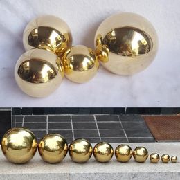 Decorative Figurines 201 Stainless Steel Titanium Gold Hollow Ball Seamless Home&Garden Decoration Mirror Sphere Party Supplies