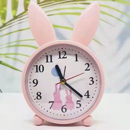 Table Clocks Alarm Clock Simple Fashionable And Silent For Students Children Bedside Bedroom Wake Up Cute Cartoon Seat