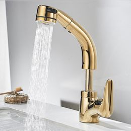 Kitchen Faucet With Shower Head Gold/Chrome/Black/White Kitchen Sink Faucet Pull Out Sink Faucet Mixer Tap Torneira Cozinha