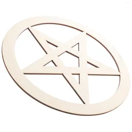 Bowls Pentagram Decoration Wooden Pentacle Altar Pendant Home Sacrificial Ritual Wall Hanging Accents Desktop Household Props