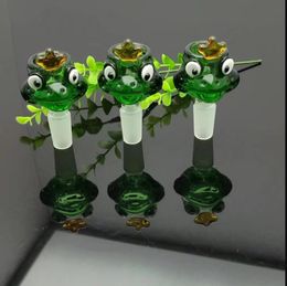 Glass Pipes Smoking blown hookah Manufacture Hand-blown bongs Frog Cartoon Glass Bubble Head