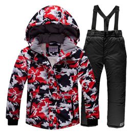 Down Coat OLEKID -30 Degree Russian Winter Children Ski Suit Plus Velvet Warm Waterproof Jacket Coat Boy Overalls 3-20 Years Girl Snowsuit HKD230725