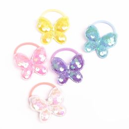 Children sequin butterfly Hair Accessories cute bowknot Colorful baby girls Barrettes Hair band kids BB clip B439