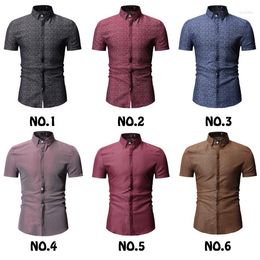 Men's Casual Shirts READY STOCK!!! 6 Colours Mens Summer And Autumn Printed Floral Fashion Short Sleeve Baju Lelaki