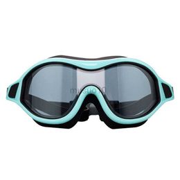 Goggles New Professional Swimming Goggles Adult High Quality Large Frame Antifogging Sile Goggles Electroplated Lenses Wholesale HKD230725