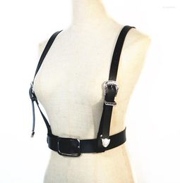 Belts Fashion Sexy Woman Wide Chest Harness Harajuku Leather Body Bondage Cage Sculpting Waist Belt Bra Straps Garter Goth