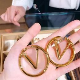 Top Paris Jewellery Accessories Women Hoop Earrings Luxury 18K Gold Ear Studs Lady Nice Christmas gift286D