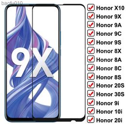 9D Protective Glass on the For Honour X10 9X 9A 9C 9S Tempered Screen Protector Honour 8X 8A 8C 8S 20S 30S 9i 10i 20i Glass Film L230619