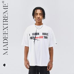 Men's T Shirts BLACKAIR Personalized Slogan Letter Glue Print T-shirt Streetwear Vintage Shirt 2023 Summer Oversized