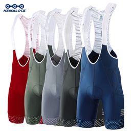 Cycling Bib Shorts KEMALOCE Men Cycling Bib Shorts Blank Blue Black 5D Gel Pad Mountain Bike Shorts High End Outdoor Breathable Bike Tight Knicker 230725