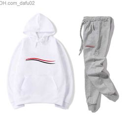 Men's Tracksuits Mens hooded Tracksuits Suits and Colour matching casual sports suit cardigan set fall winter 2022 men sweatshirt clothing Z230725