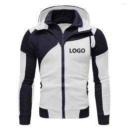 Men's Hoodies 2023 Men's Baseball Jersey Sweatshirt Mens Cardigan Double Layer Zipper Personality Logo Custom